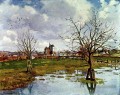 paysage avec champs inondés 1873 Camille Pissarro ruisseau